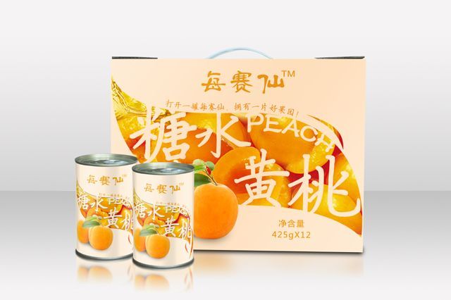 每赛仙糖水黄桃罐头425g12罐礼盒装
